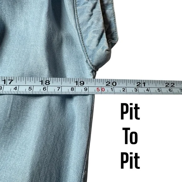 Urban Outfitters Cooperative Dress Chambray Blue Mini Shirtdress Womens XS - Picture 7 of 10